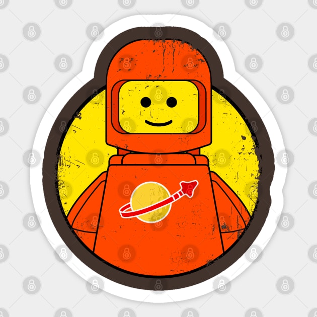 Lego Orange Classic Space Sticker by The Brick Dept